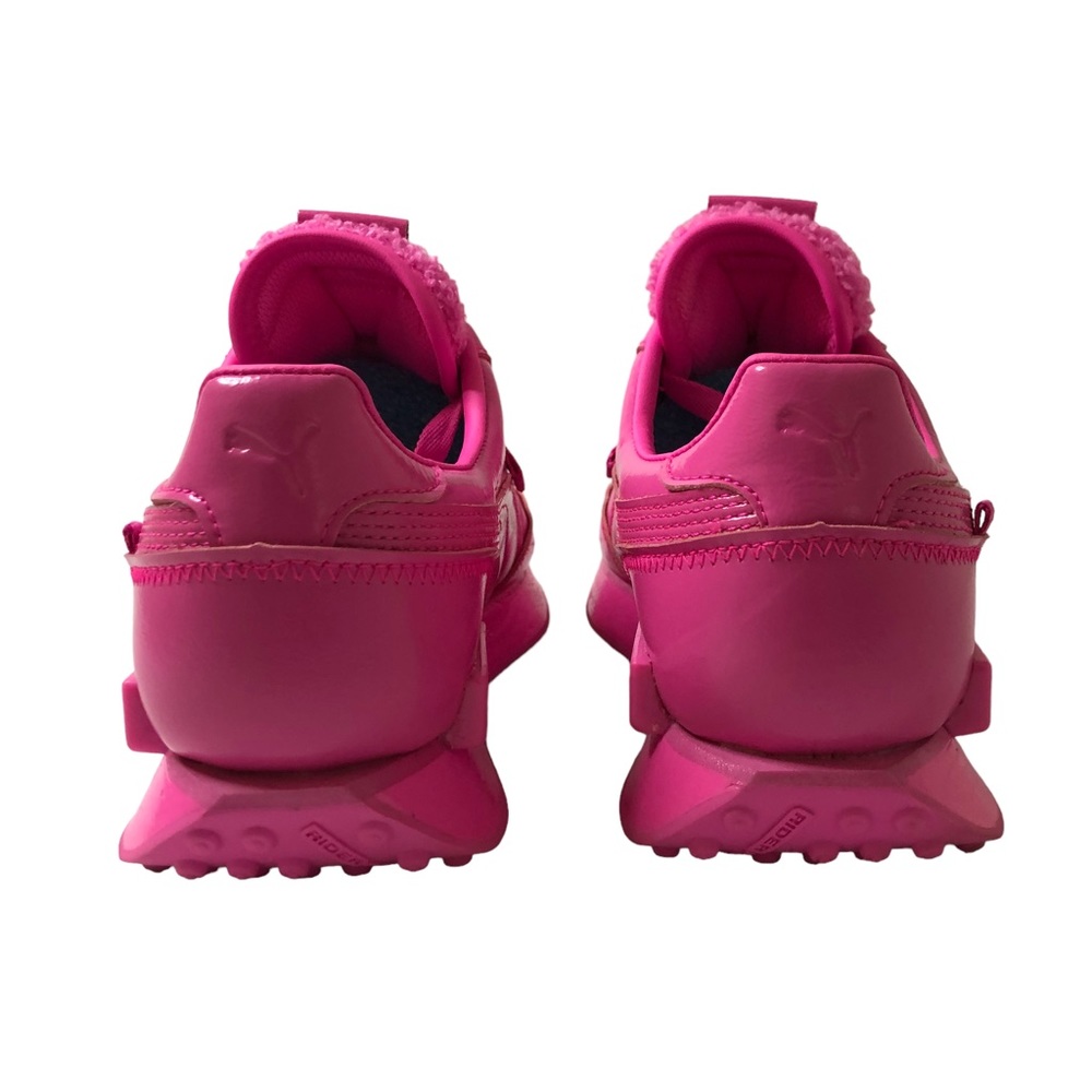 Puma Women's Hot Pink Leather & Sherpa-Trim Sneakers - Picture 6 of 10